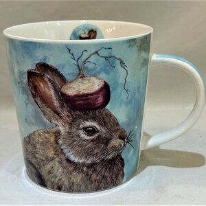 PPD Paper Products Design Bone China Mug 13.5 oz Vicki Sawyer Rabbit Reddish